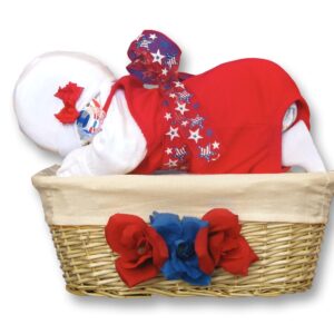 Red, White and Cute Basket - Girl