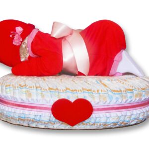 My First Valentines Day Baby Cake