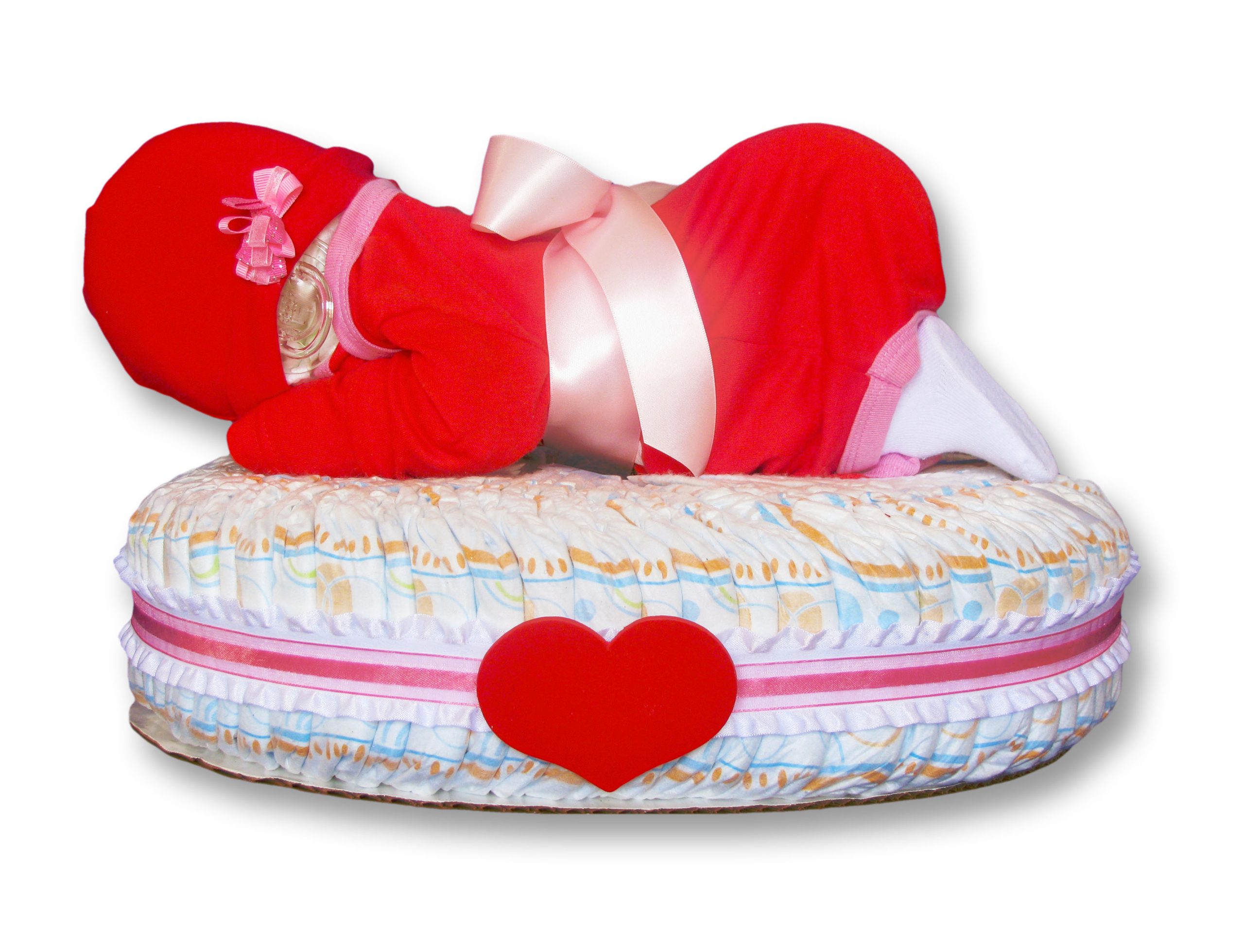 My First Valentines Day Baby Cake